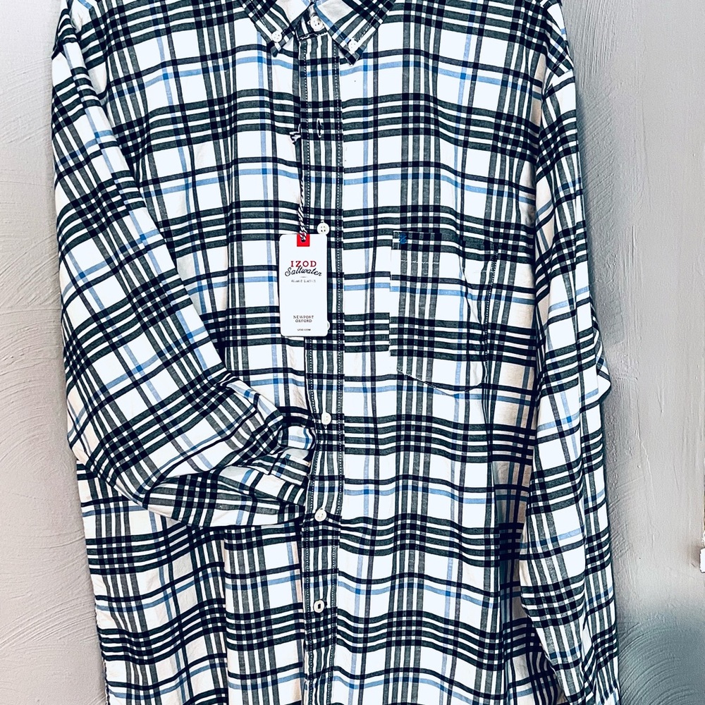 Mens Izod Saltwater Relaxed Classic Button Down Oxford X-LARGE